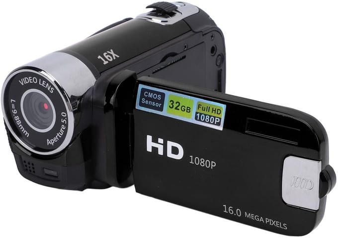 SVGCommerce - Videocamera - Digitale zoom - HD-beelden - Zwart - Vlogging camera - Perfect voor YouTube - Compacte camcorder