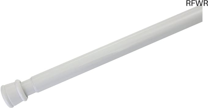 RFWR® Uitschuifbare Spanstang voor Gordijnen zonder Schroeven - 80-130 cm, Wit