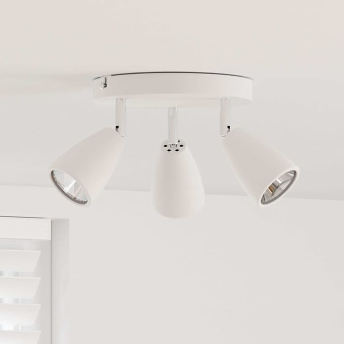 vidaXL Plafondspot met schijnwerpers Wit 19 x 19 x 14,5 cm Metaal