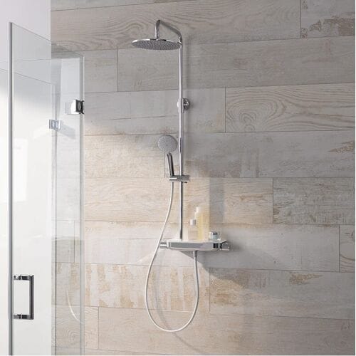 HSK AquaTray RS 200 thermostatic overhead shower flat 1006400
