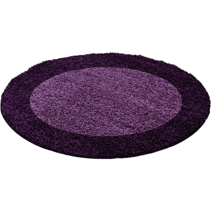 Muratap Basic rond shaggy kader vloerkleed hoogpolig- 200 cm rond