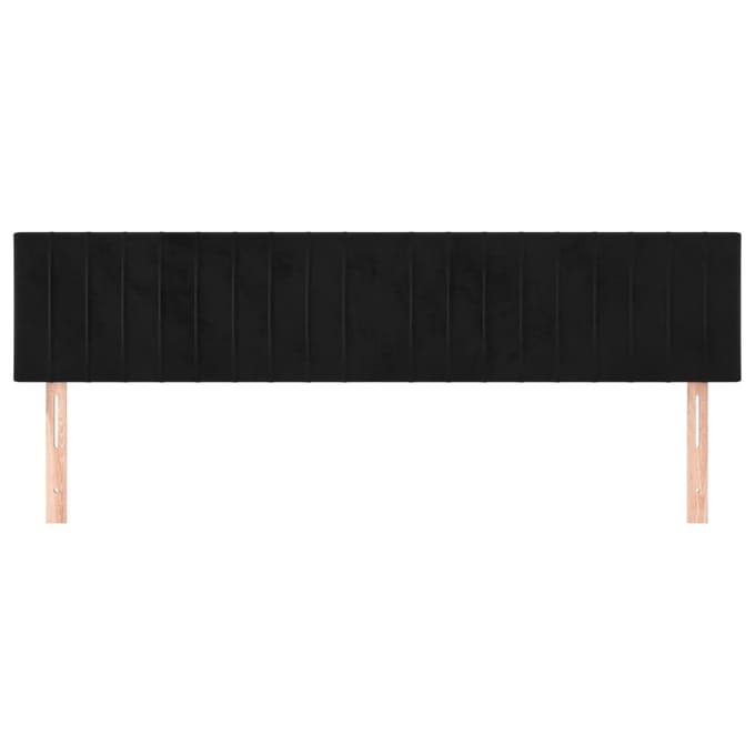 vidaXL - Hoofdborden - 200x5x78/88 - cm - fluweel - zwart