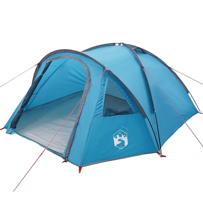 vidaXL - Koepeltent - 4-persoons - Waterdicht - Blauw - taft