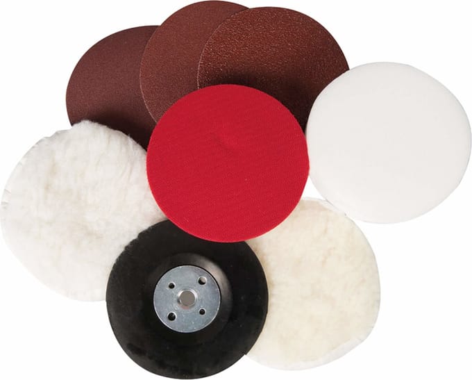 Silverline 8-delige schuur en polijst set 180mm