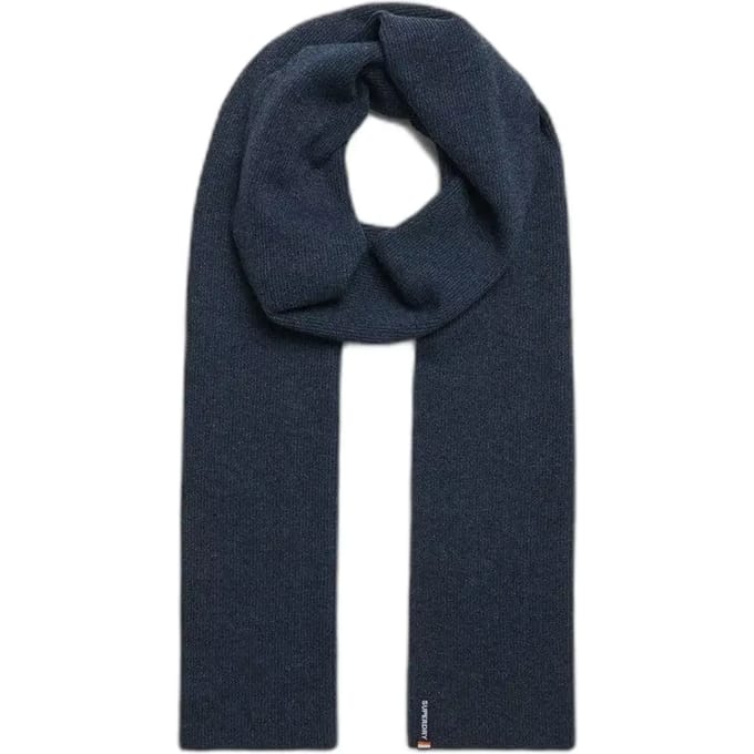 Superdry Essential Logo Gebreide Sjaal Blauw Grootte: 1SIZE