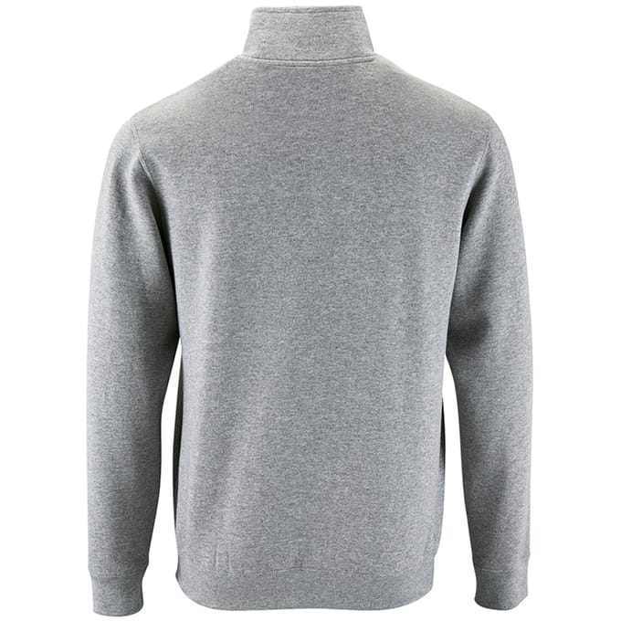 SOLS Heren Stan Contrast Zip Neck Sweatshirt (Grijze Mergel)