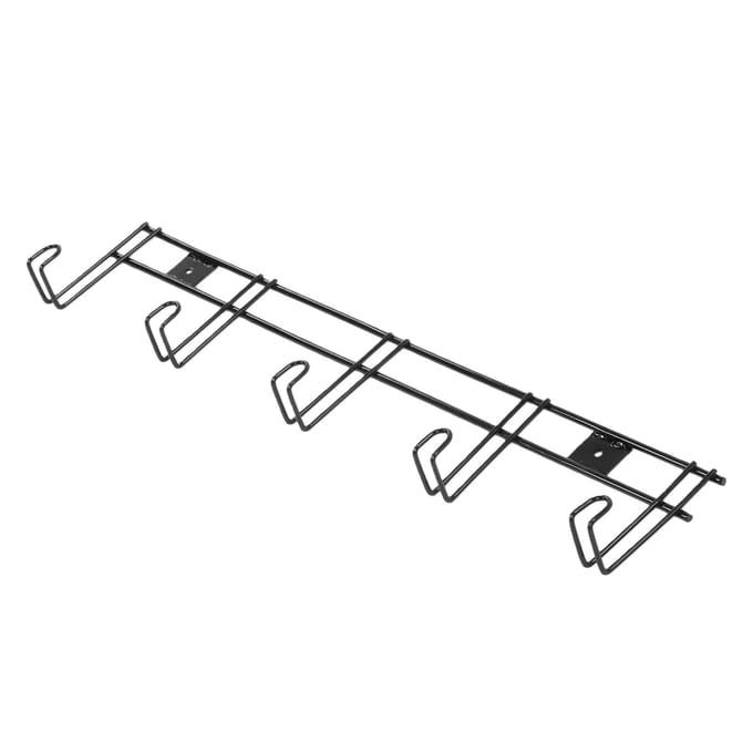 2 STuks Paardentoomrek met 5 Haken Lichtgewicht Draagbare Toom Halster Hanger voor Paardenhalster Dekje Zadel Zwart black