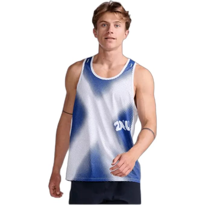 2xu Light Speed Singlet Mouwloos T-shirt Blauw M Man