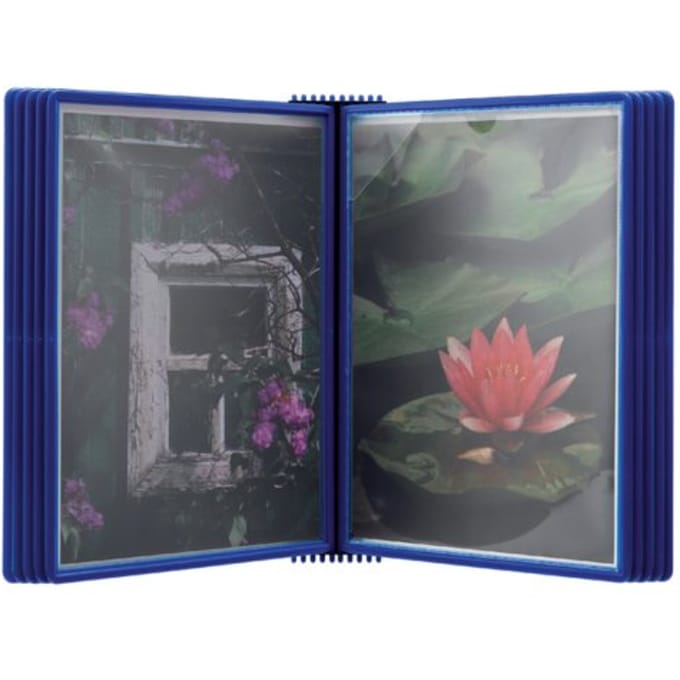 Wandelement Djois Flex-O-Frame premium A4 met 10-tassen blauw