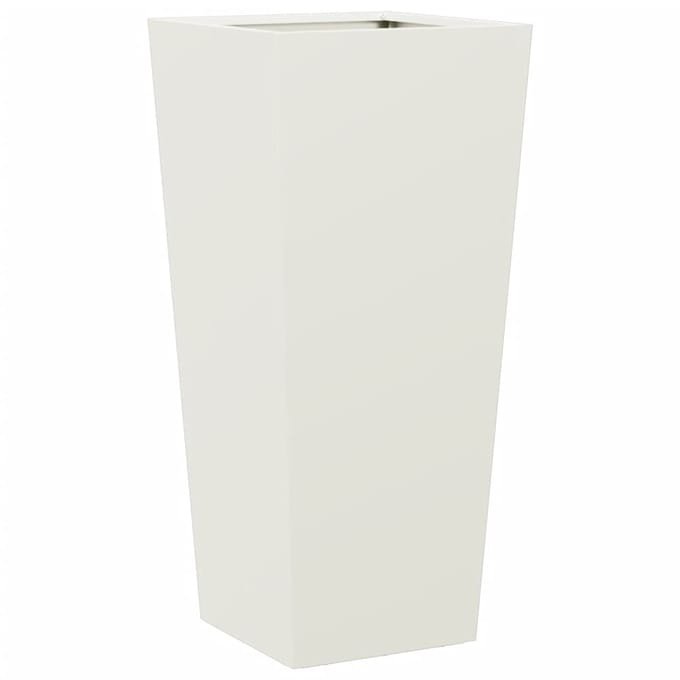 vidaXL - Plantenbak - 35x35x75 - cm - staal - wit