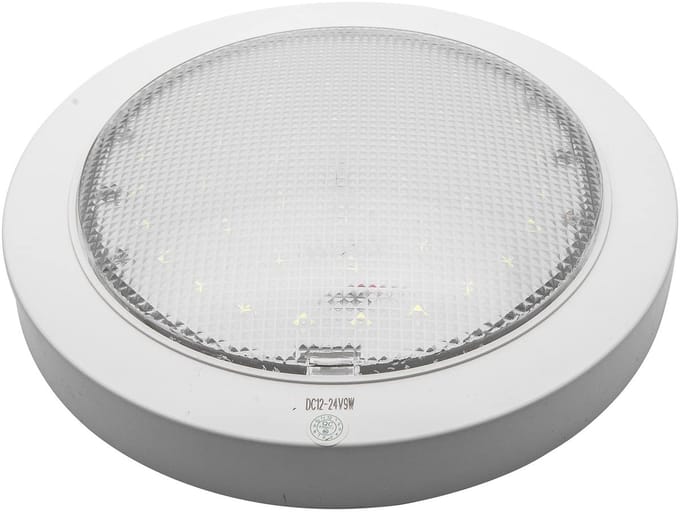 Allecto - 12 V warme led-dakspot - ultradunne verlichting - wit - universeel - ideaal voor camper en boot
