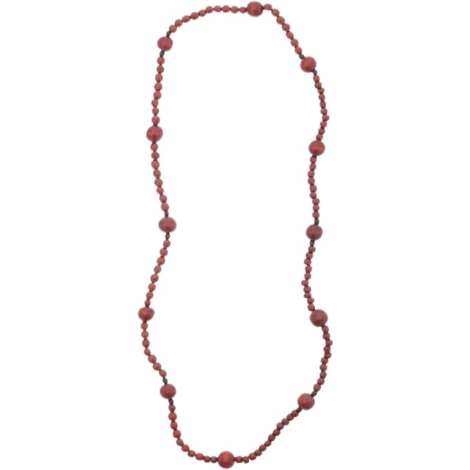 Behave – Ketting – Hout – Grote kralen – Vintage look – 88 cm