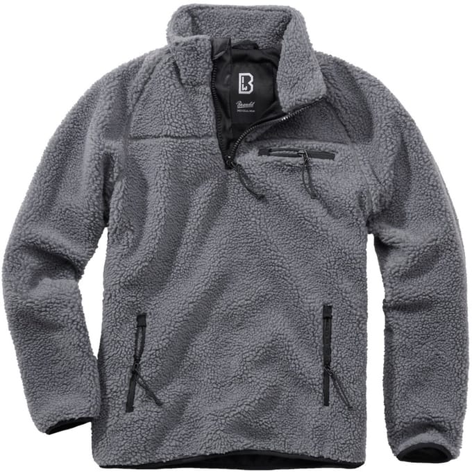Brandit - Teddyfleece Troyer Sweater/trui - L - Grijs
