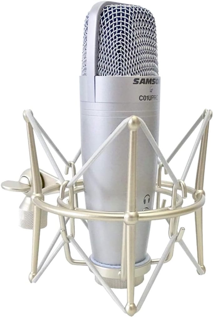 USB Studio Microfoon - Condensator Microfoon - Opnames Maken - Latentievrije Monitoring - 16-bit 48kHz - Zwart