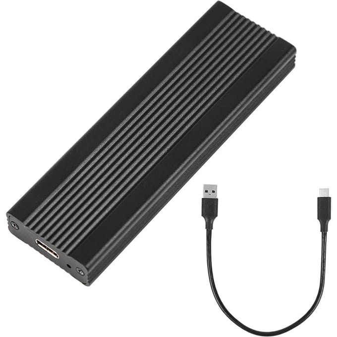 M.2 NVMe/SATA Dual Protocol mobiele harde schijfbehuizing USB3.1 Type-C externe SSD-behuizing Aluminium Dual protocol zwart