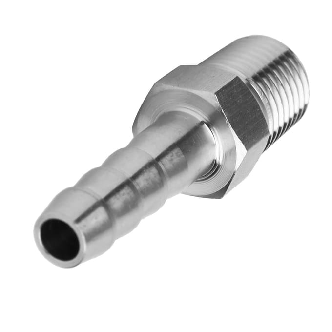 2 STKS 14 inch Roestvrij Staal BSPT Schroefdraad Connector Barb Koppeling Snelkoppeling Connector Pijp