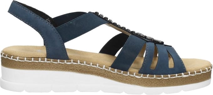 Rieker -Dames - blauw donker - sandalen - maat 40