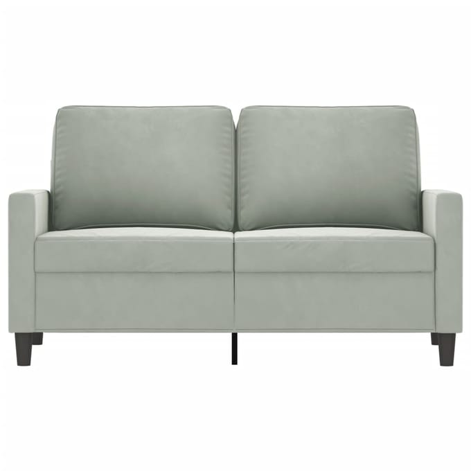 vidaXL - Tweezitsbank - 120 - cm - fluweel - lichtgrijs