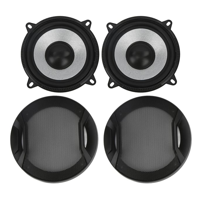 2PCS Haut-parleur Tweeter Audio de Voiture 89dB Son Plus Fort Noir 4 Ohms pour Système Sonore gray