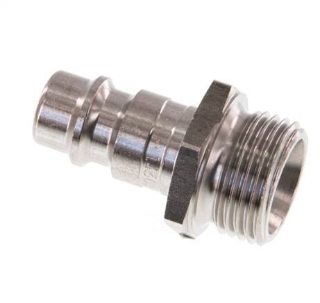 RVS DN 7.2 (Euro) Luchtkoppeling Insteeknippel G 3/8 inch Buitendraad - CLP7-M-S-038