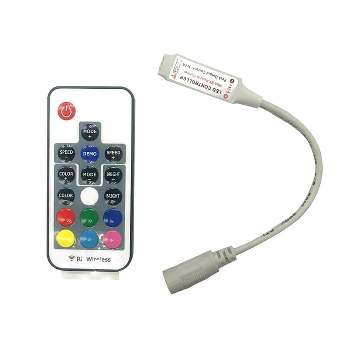 RGB Lichtstrip Controller 17-Toetsen Draadloze Afstandsbediening Dimmer Controller voor 5050 3528 5630 LED wit