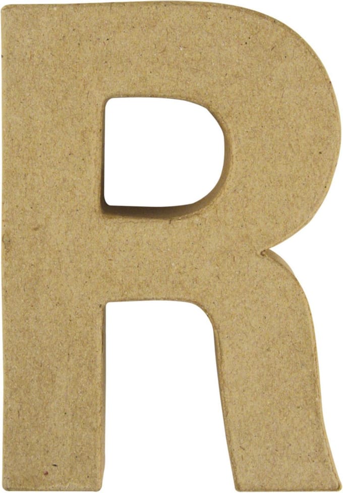 Papier mache letter R