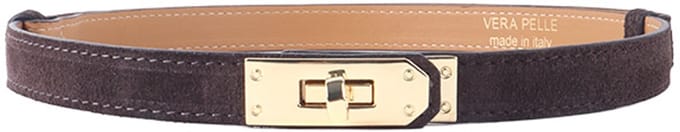Giuliano Lederen riem - Made in Italy - Koffie