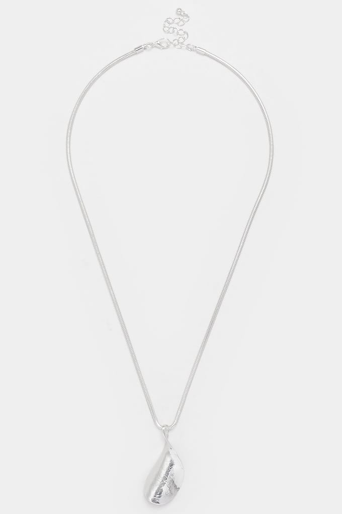 Yours Zilverkleurige Gedraaide Hanger Met Kettingsize ONE
