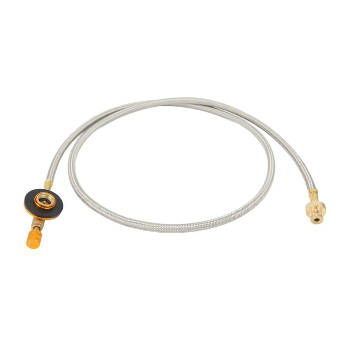 Tube d'extension de réservoir à gaz plat Laiton Acier inoxydable Caoutchouc Tuyau d'extension propane pour extérieur