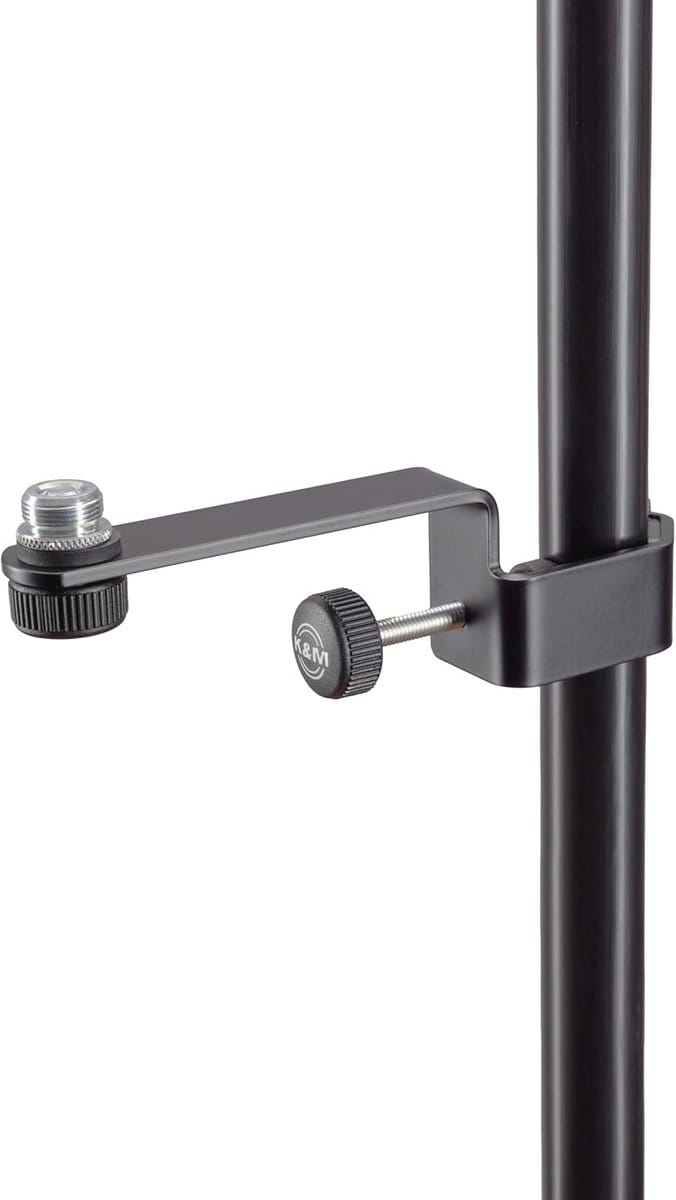 Microfoonstandaard met bevestiging voor buis Ø 30 mm - Staal Zwart