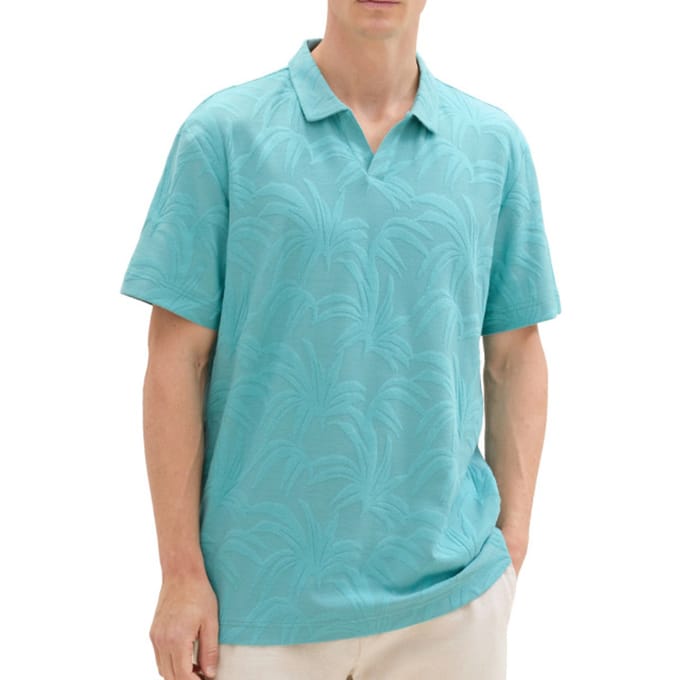 Tom Tailor - Polo Korte mouw - Mannen - M - Blauw - Katoen - 1041841