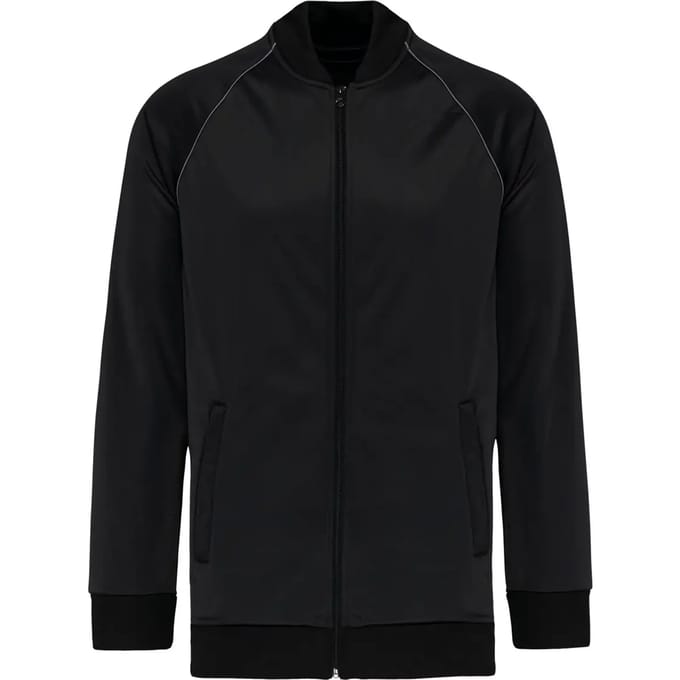 PROACT® Unisex trainingsjas met rits en biesje PA384 - Black - XL