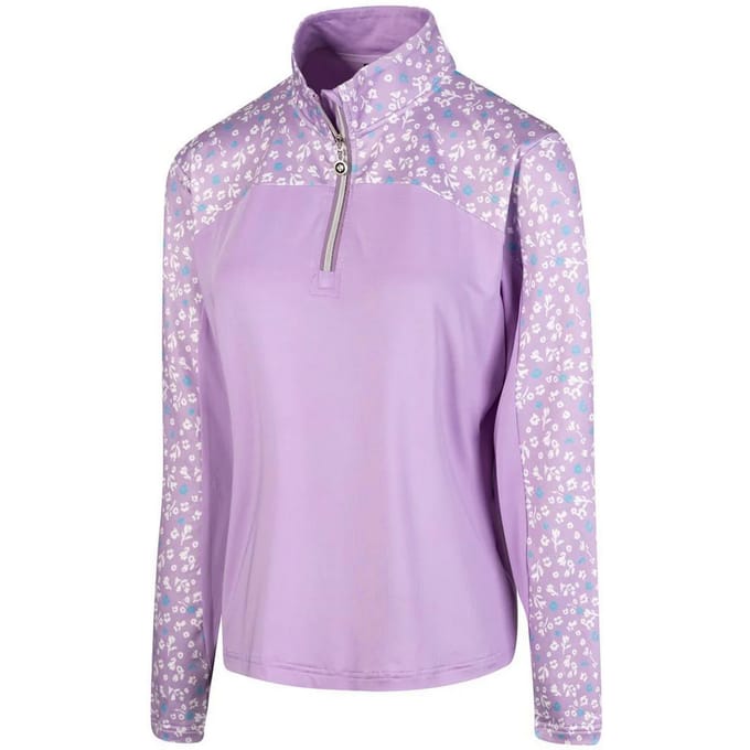 Island Green Dames/Dames Bloemen Base Layer Top (Paars)