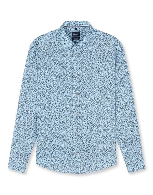 OLYMP Casual Overhemd, Regular Fit, Kent, Bleu