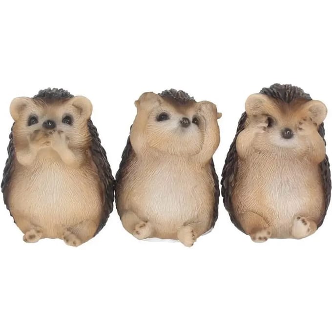 Nemesis Now - Drie Wijze Egels - Beeldjes - Crème - 8.5cm