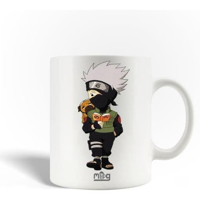 Mug en Céramique - Naruto - Kakashi Hatake - 30cl - Compatible Lave-Vaisselle - Blanc