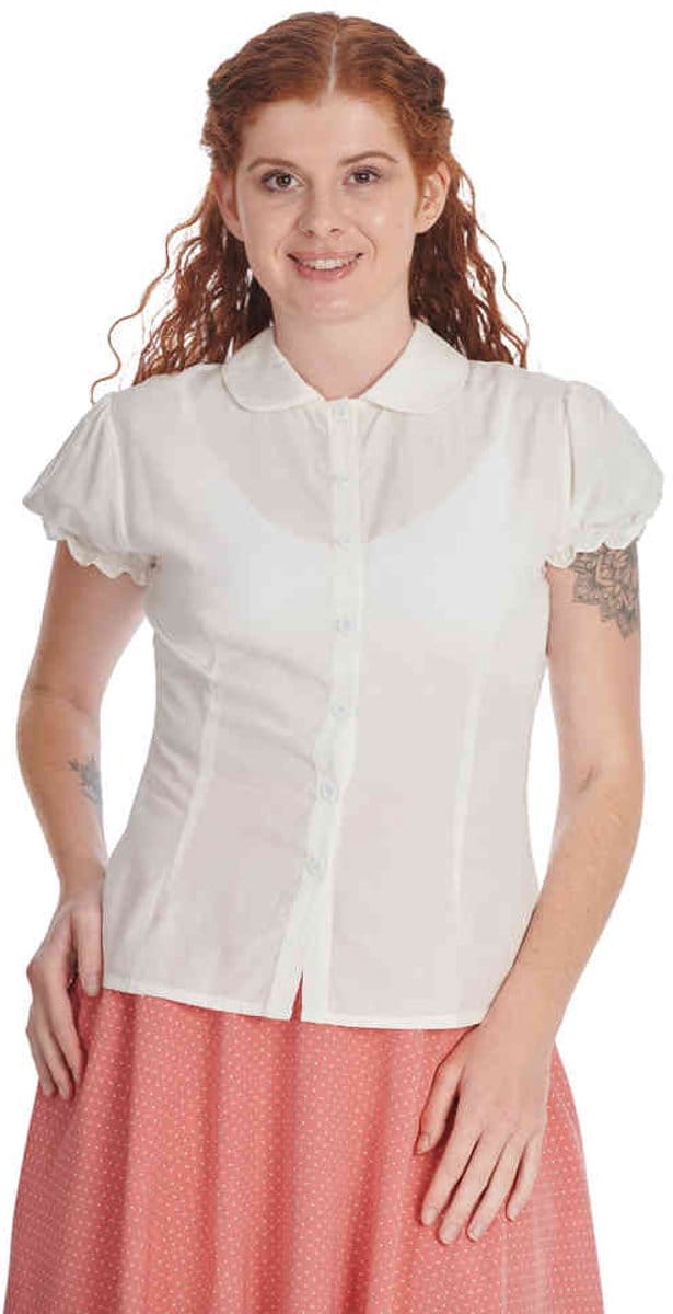 Banned - Betsy Bloom Blouse - XS - Wit
