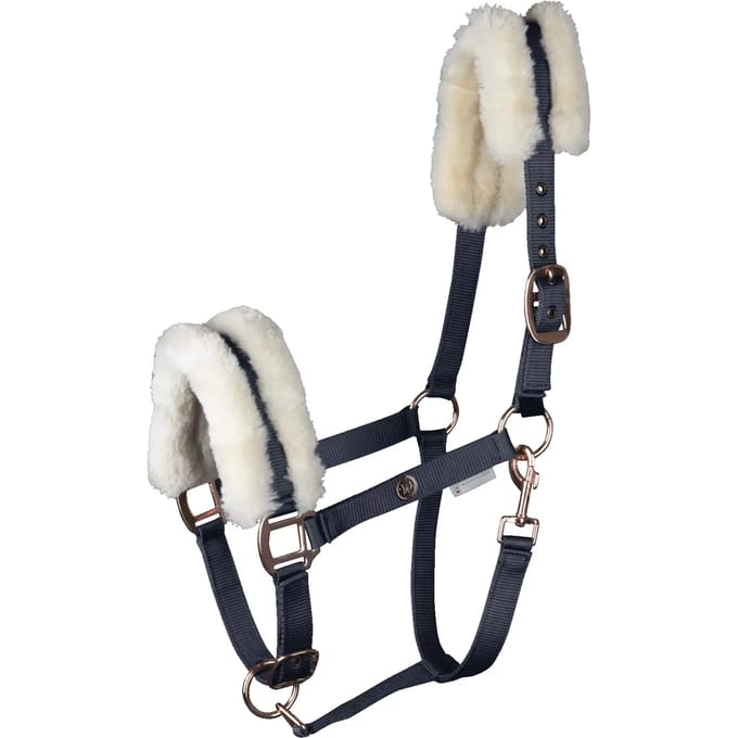 Roze halster voor paard met vacht Waldhausen Modern