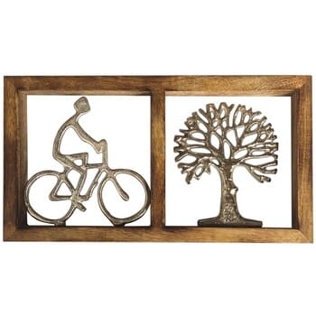 Beeldjes Signes Grimalt Wandornament Figuur S/Fiets En Boom