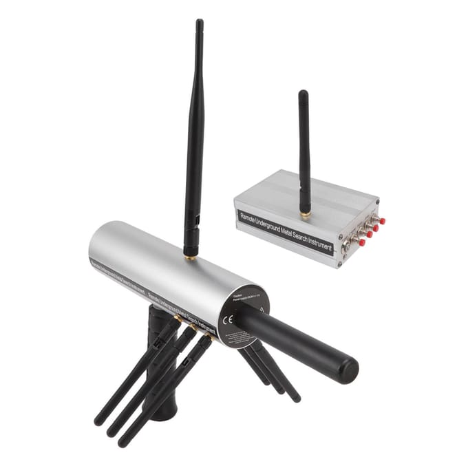 Metaaldetector Machine Zilver 25m Diepte met 8 Antennes 1200m Bereik Metaaldetector voor Buiten black