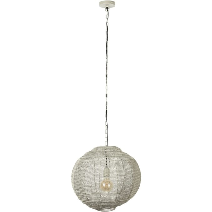 Dutchbone Meezan Hanglamp M – Ø 30 cm – Vintage Stijl – Grijs