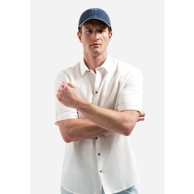No Excess Shirt short sleeve h linen white