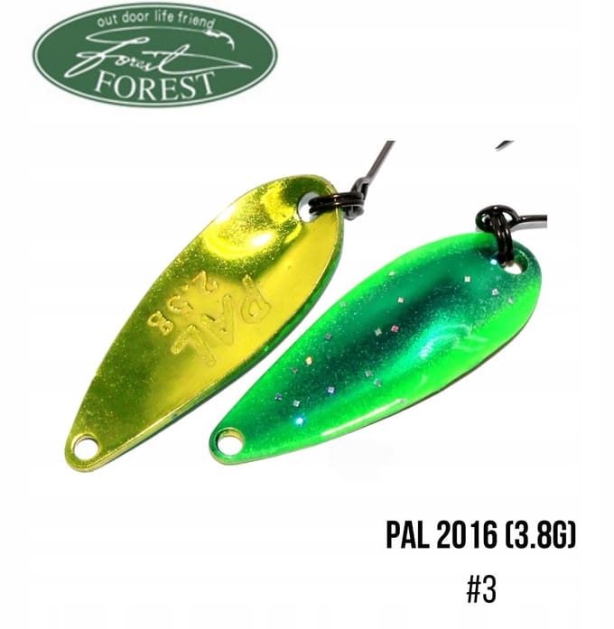 Forest PAL Wobbler #3 Oostgroen (3,8 g) - Vissen