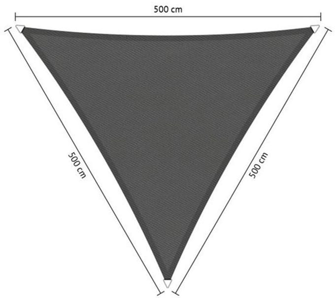 Shadow Comfort schaduwdoek driehoek 5x5x5 m - Cool Grey