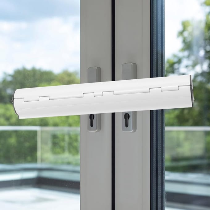 Deurslot Beveiliging - Dubbele Deur Sluiting - Extra Veiligheid - Dubbele Houten Structuur - 90 cm Lengte - Wit