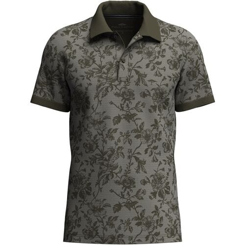 Fynch-Hatton Polo 2-Tone Allover Pattern Donker Khaki / male