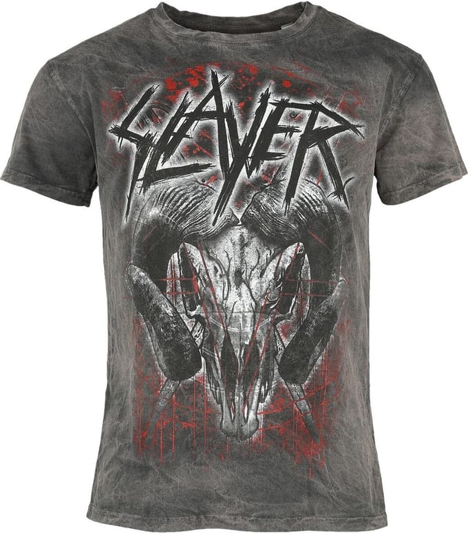 Slayer Mongo Logo Heren T-shirt - houtskool - S