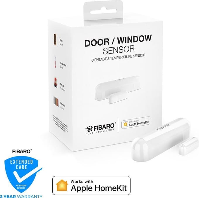 FIBARO Deur-/Raam Sensor - Werkt alleen met Apple HomeKit - Magneetcontact sensor - Wit