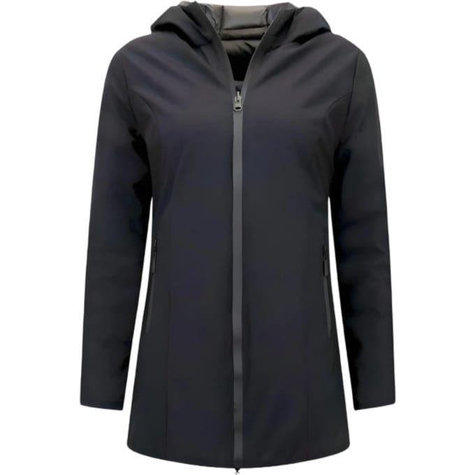 Double Face Dames Jassen Parka - Slim Fit -2161B - Zwart