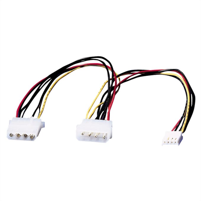 ROLINE Y-kabel 4 pol. HDD / 4 pol. HDD + 4 pol. FDD, 0,3 m